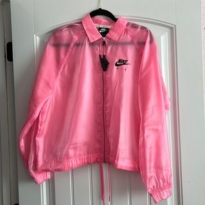 HOT PINK SHEER NIKE JACKET